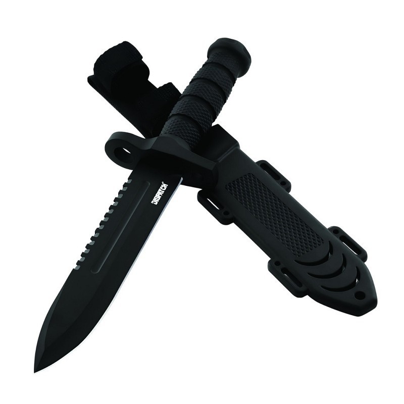 12" Dispatch Hunting Tactical Knife with Stainless Steel Blade and Protective