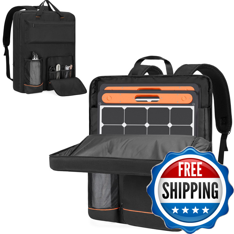 Hodrant Solar Panel Storage Bag Travel Backpack Compatible Jackery Solarsaga