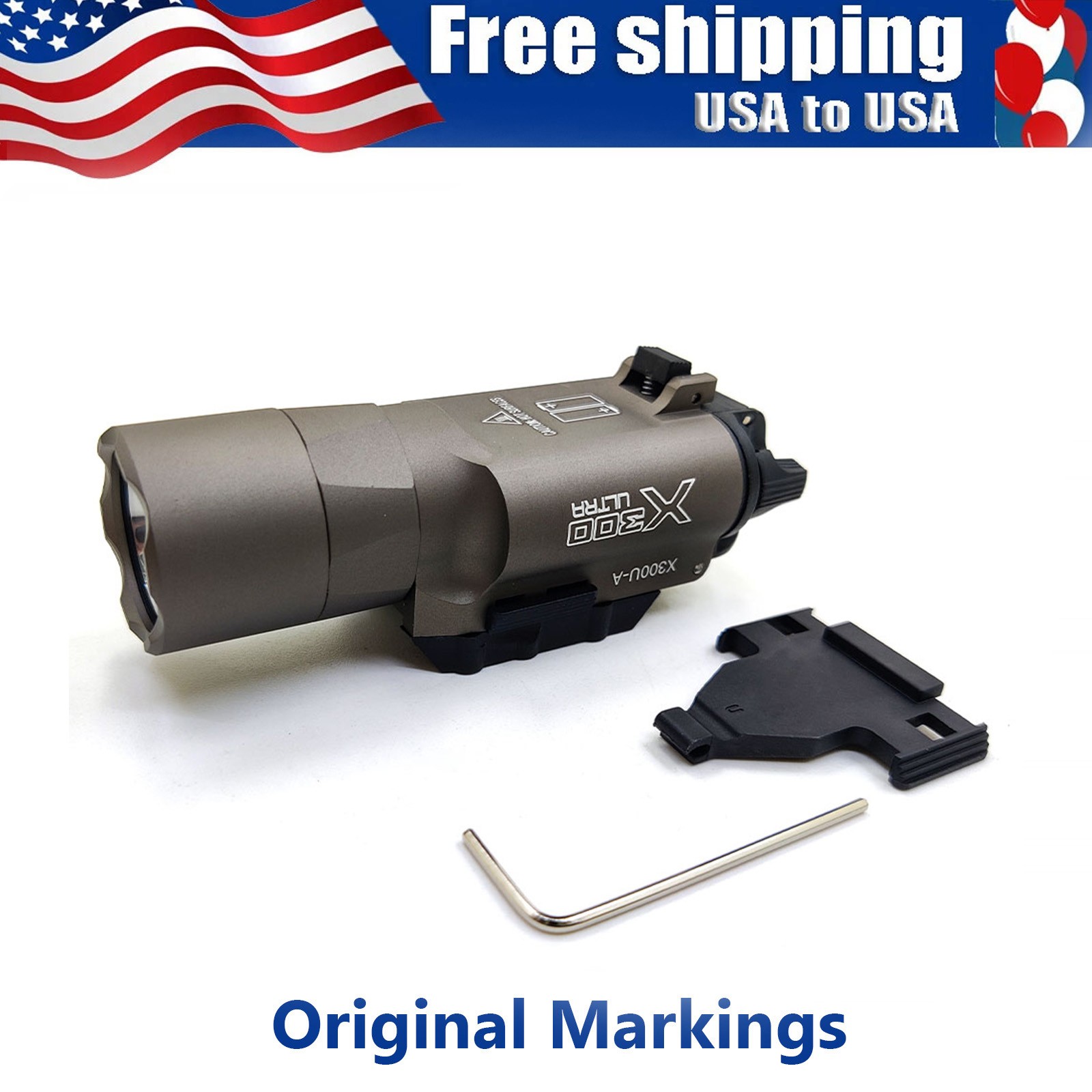 X300U Tactical Flashlight LED Weapon Light For X300 Ultra For Pistol Handgun US