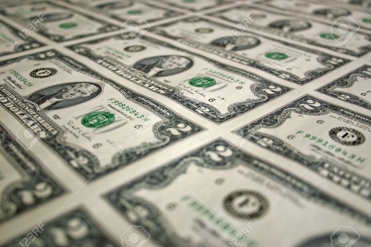 Uncut  Sheet (32) U.S. $2 Two Dollar Bills  New Item #2100.