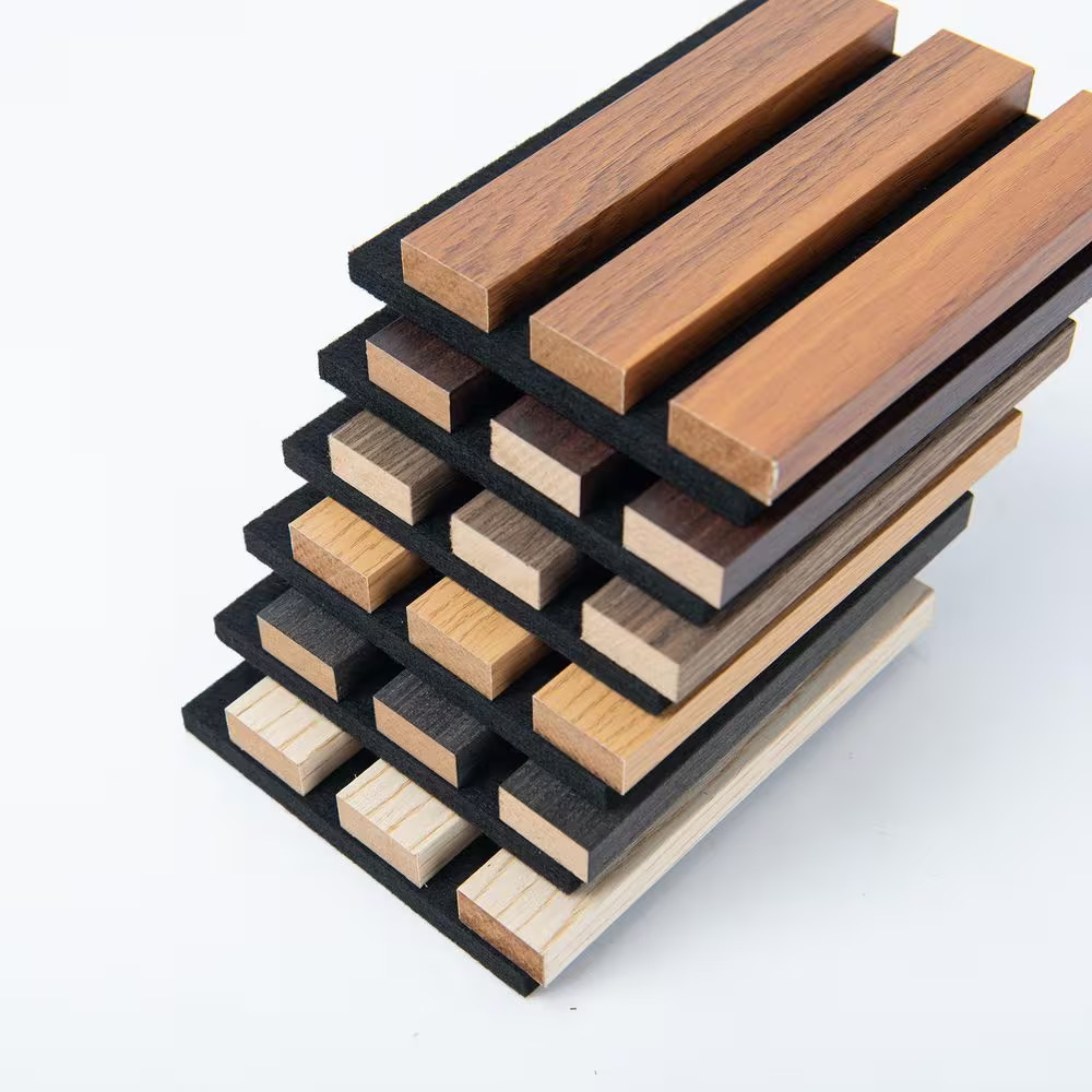 Samples Pack 1/2 Ft.X1/2 Ft.Mdf Decorative Wall Paneling,Multi-Colored Slat Acou