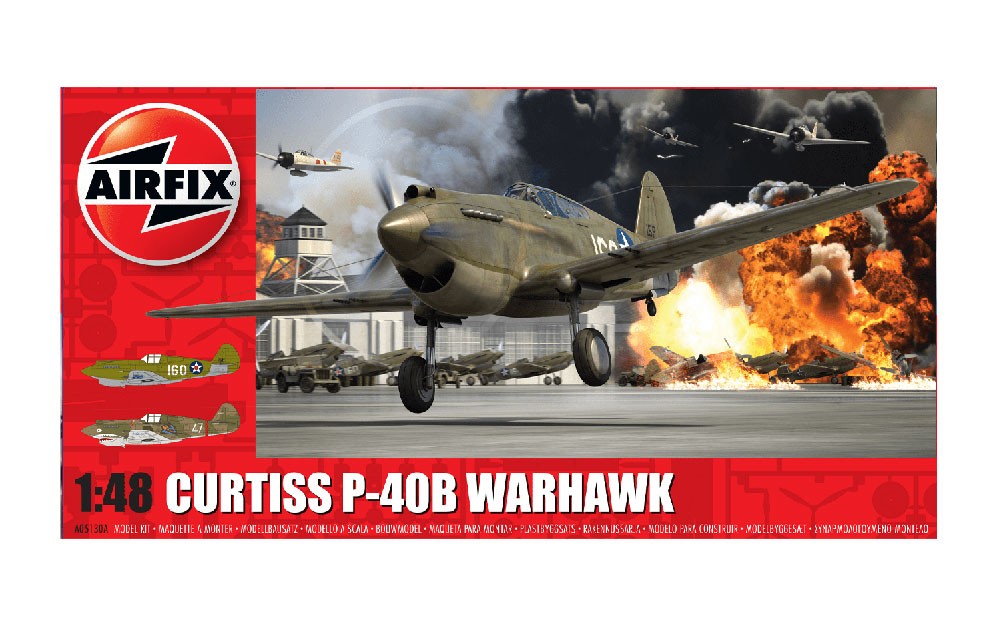 A05130 Curtiss P-40B Warhawk 1:48 Scale Airfix Model Kit