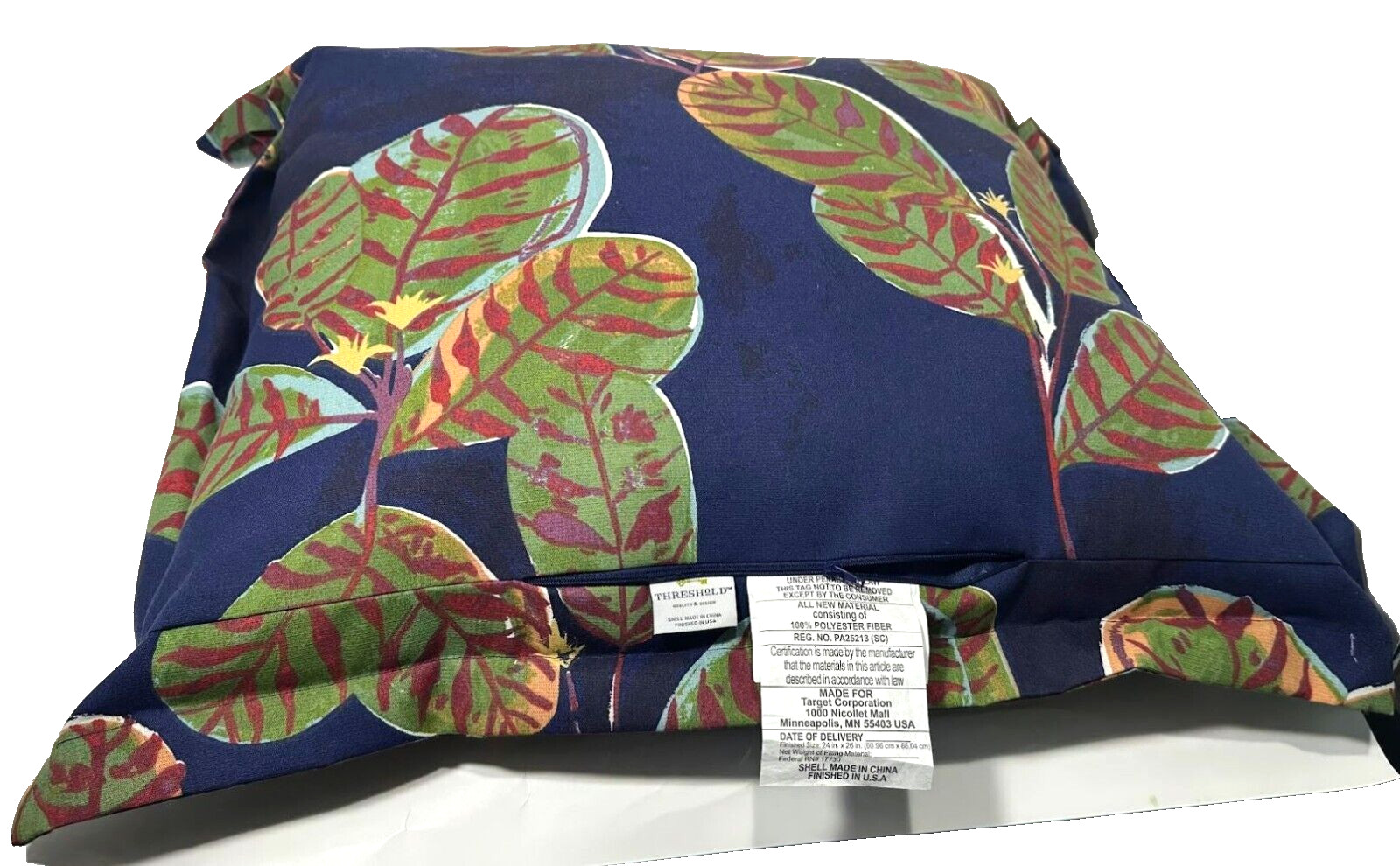 2Pk.Threshold Pillow back 24" x 26" Polyester-Duraseason Fabric, Scotch Gard 3M