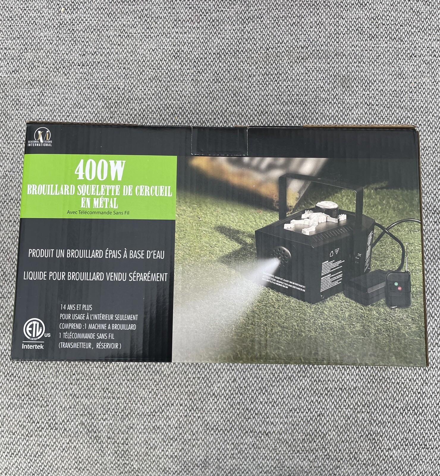 Fog Machine 400W Metal Coffin Skeleton Fogger w/Wireless Remote Set