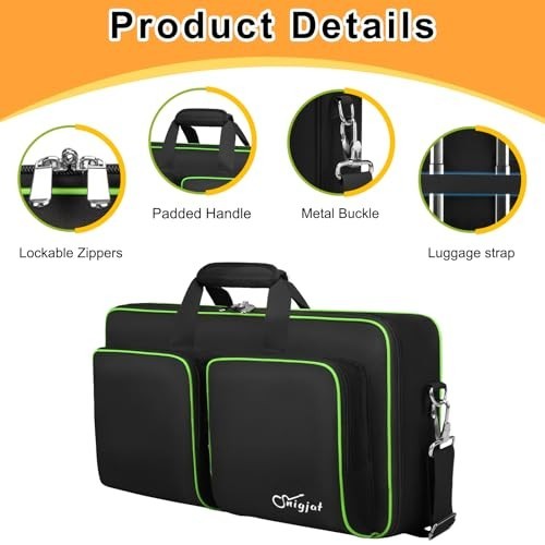 Padded DJ Controller Case for DDJ FLX4, DDJ 400, REV1 - Adjustable Shoulder Stra