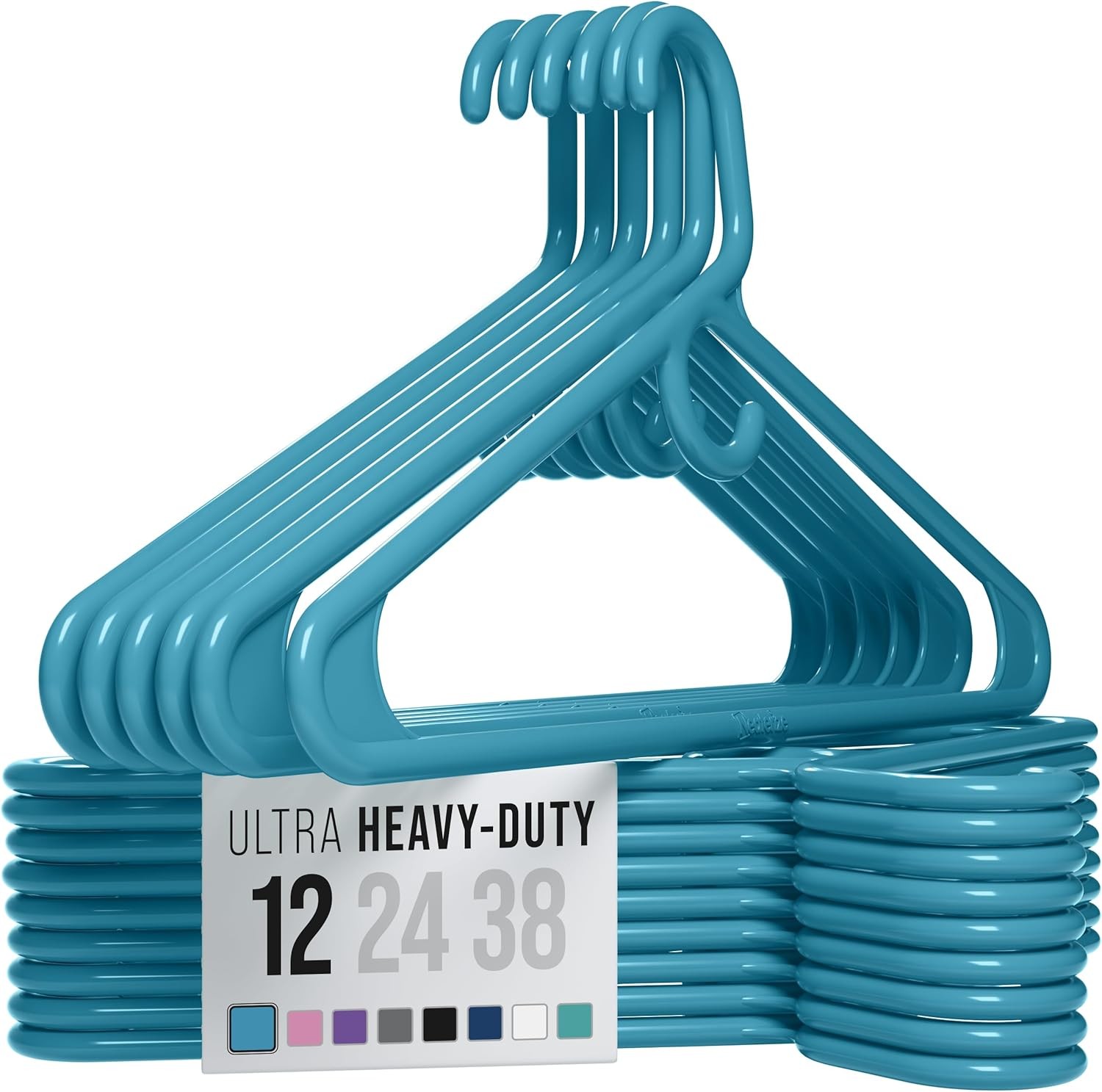 Ultra Heavy Duty Plastic Clothes Hangers Black Durable Coat Suit & Clothes