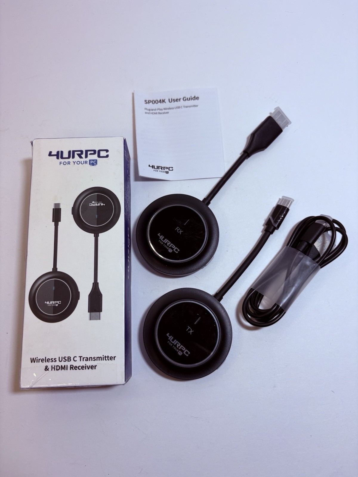 4URPC 2026 Upgraded Wireless HDMI Transmitter And Receiver 4K, 2.4G/5G Plug&play