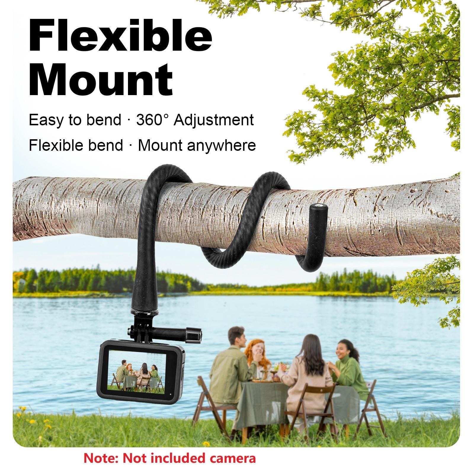Flexible Mount With Locking Screw Kit For Gopro Camera Accessory Octopus Tripod