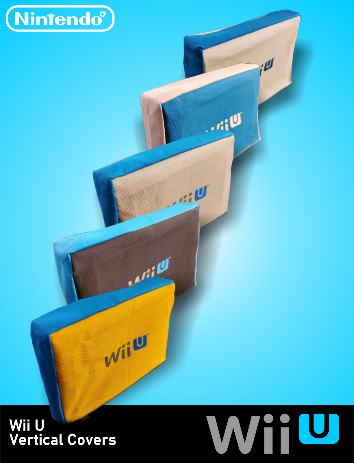 Nintendo Wii U (Vertical) console duck cloth canvas dust cover