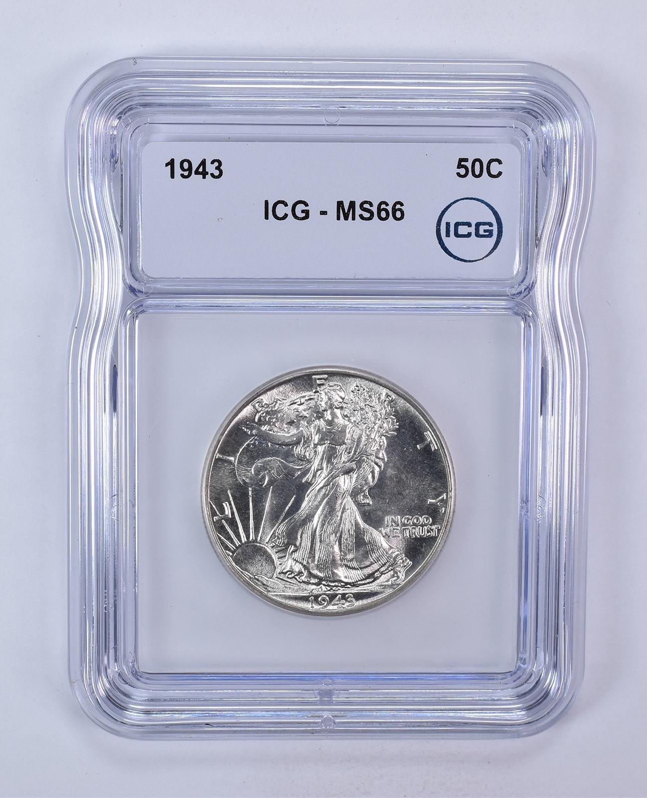 1943 Walking Liberty Half Dollar MS66 ICG