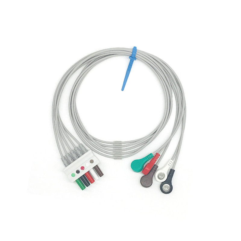 5-lead ECG Cable For Drager-Siemens ECG machine Electrocardiograph，2PC