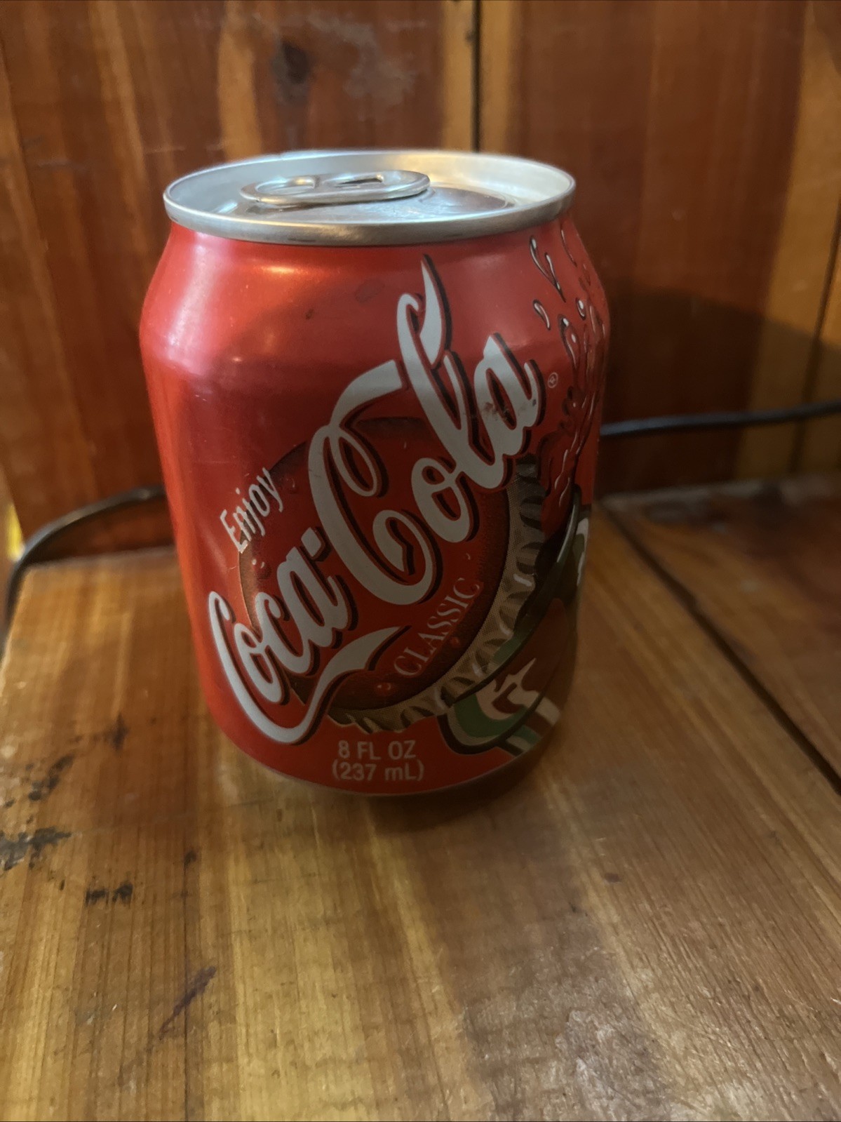 Vintage 1999 Small Coke Coca Cola Soda Pop Can 8oz Short Only 3 1/2” Tall Unique