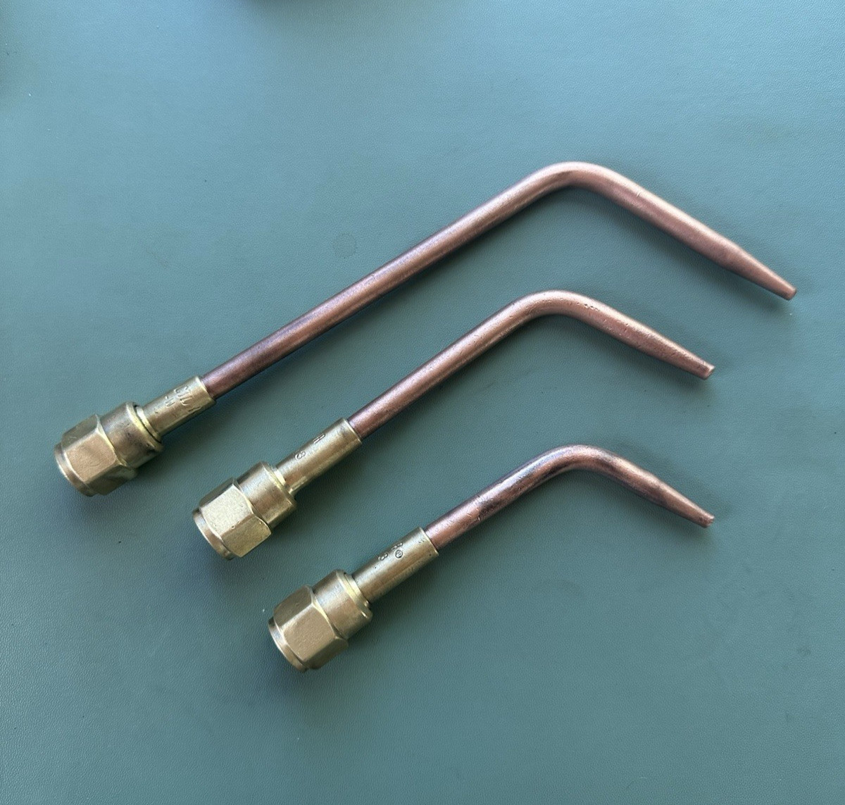 Lot of 3 - Victor Brazing Welding Tips 0-T13, 4-W-1, 1-T13