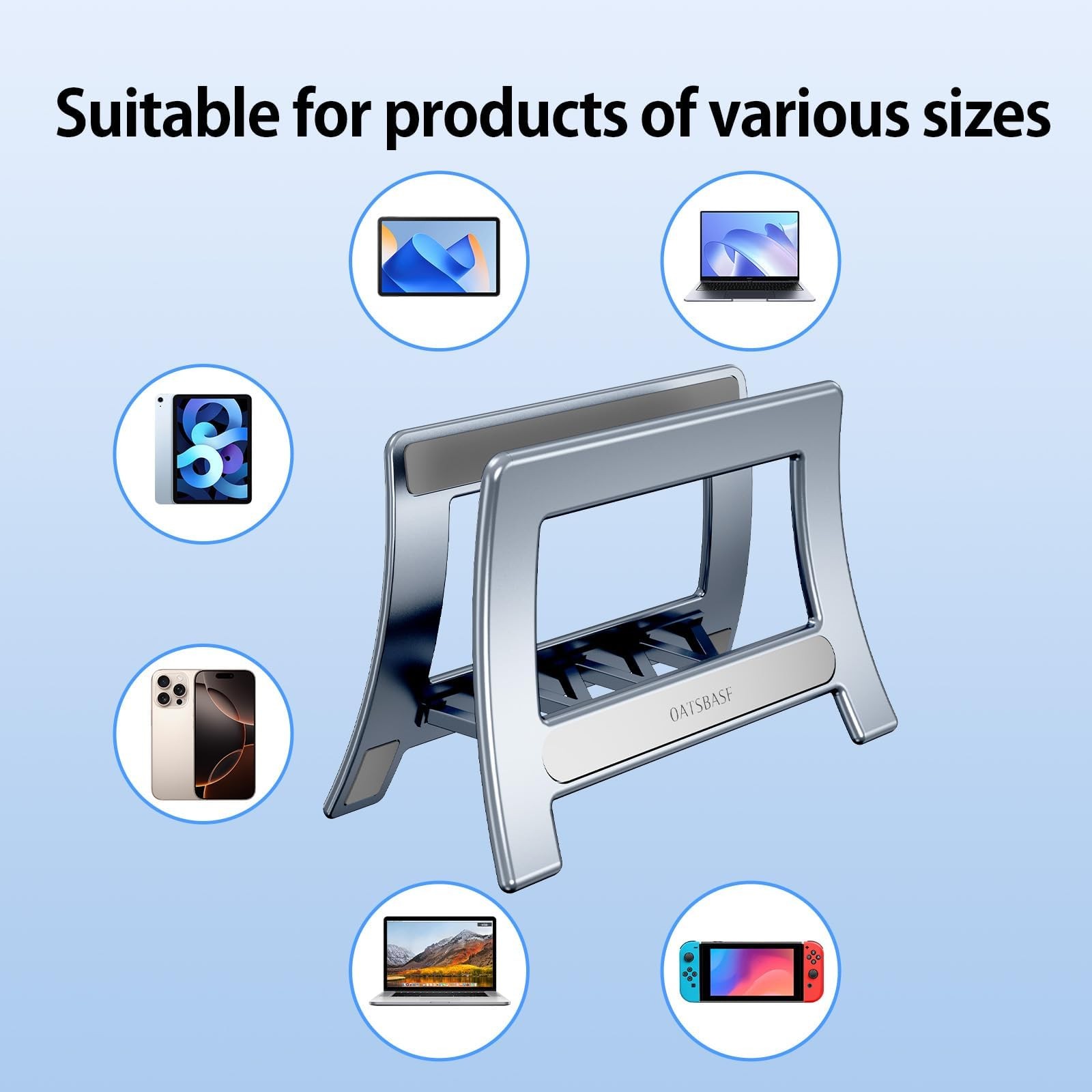 nediea Vertical Laptop Stand,Gravity Auto Lock Computer Stand, Stand...