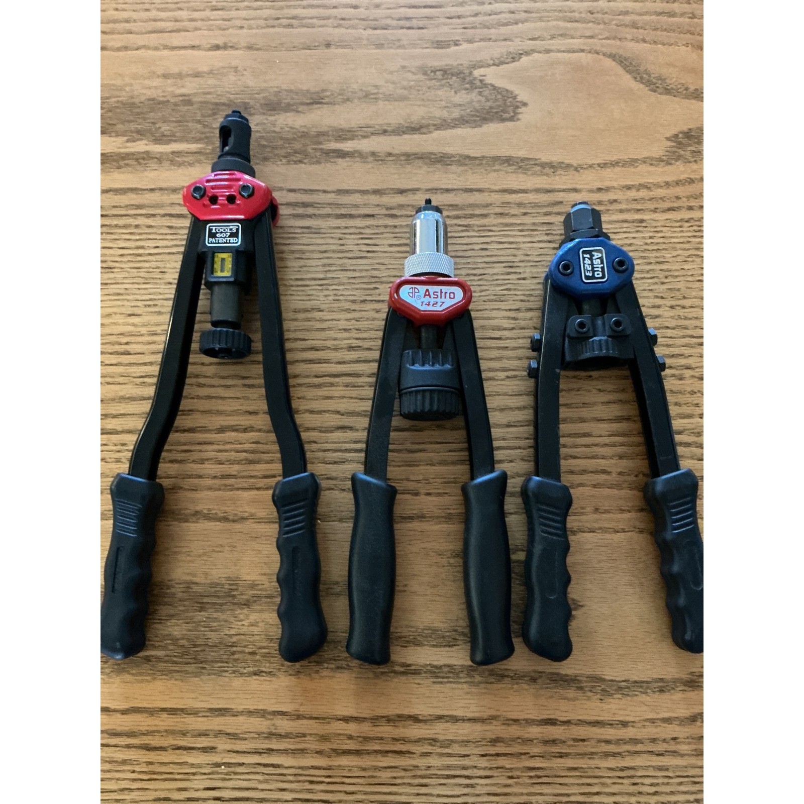 Astro Pneumatic Tool Hand Riveter and Nut Setter Set 1427 1423 607 3-Piece Kit