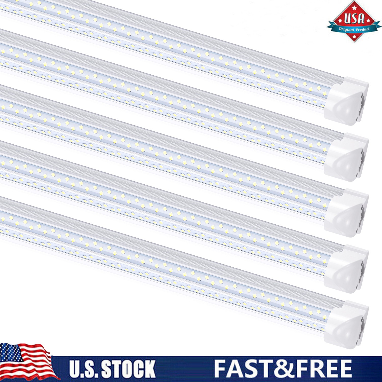 8FT Led Shop Light Fixture 8 Foot 120W 72W 60W Led tube Light T8 Integrate Bulbs