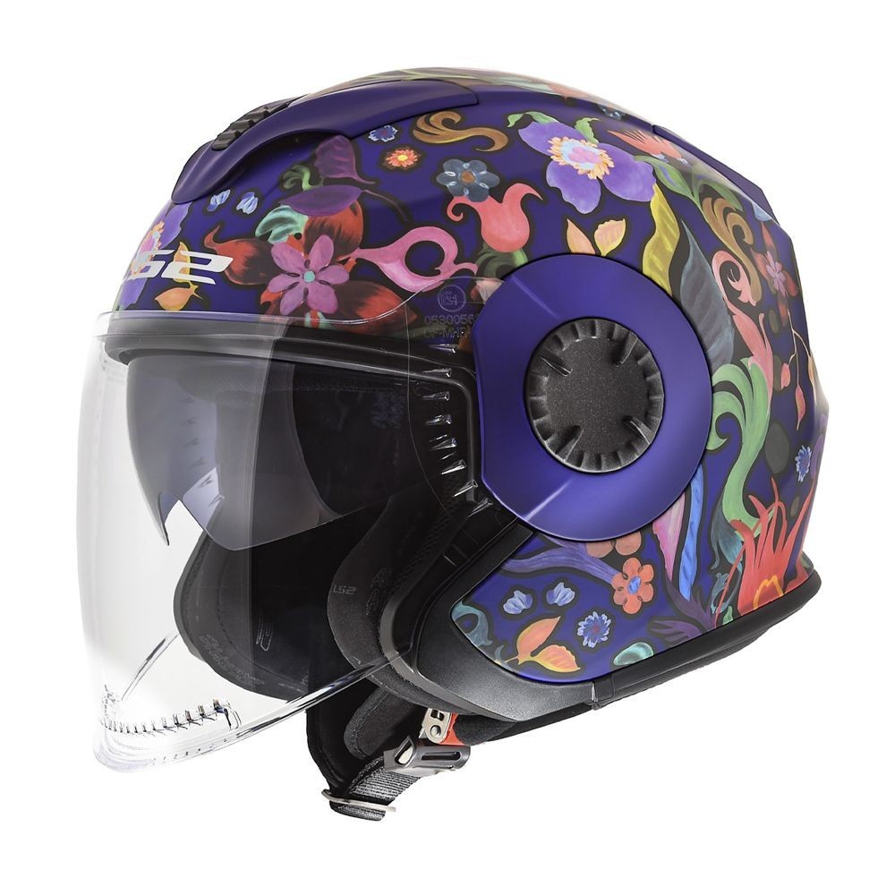 LS2 Verso Flor Brasil Matte Navy Open Face Helmet Adult Sizes XL - 3XL