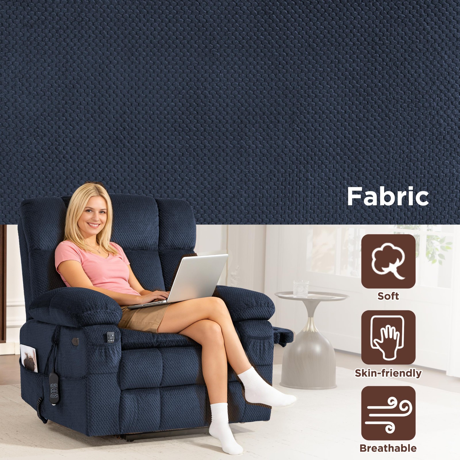 Power Lift Recliner Chair for Elderly with Adjustable Headrest,Oversized Extra