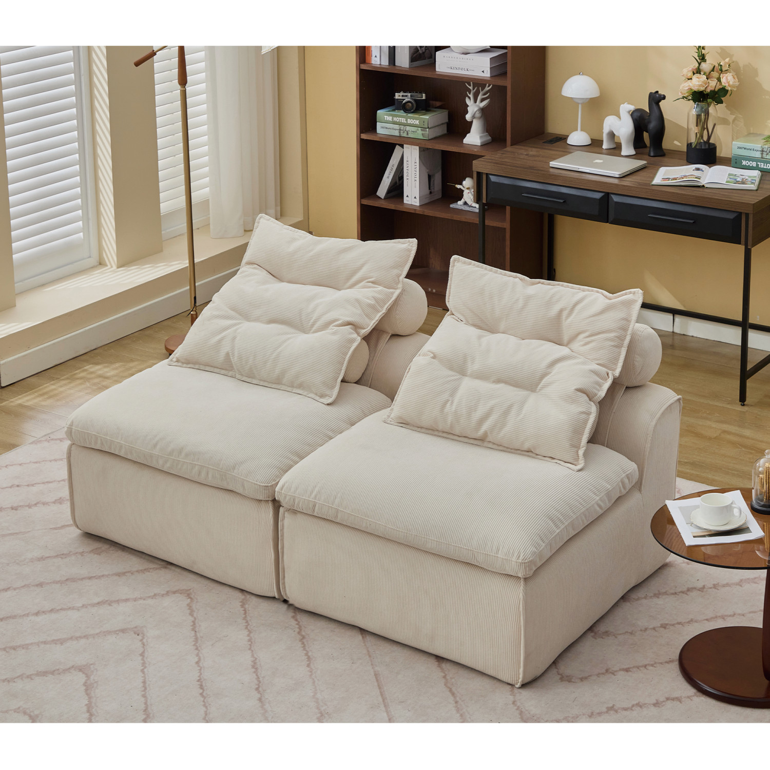 Modular Sofa Couch 2 Seater Sectional Sofa Upholstered Sofa For Living Room