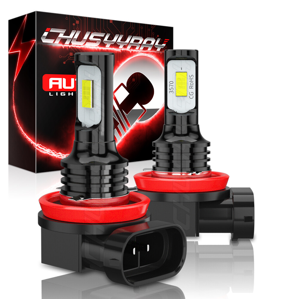 H11 LED Fog Light Bulbs High Power Driving Lamps 10000K Super White Fog light 2x