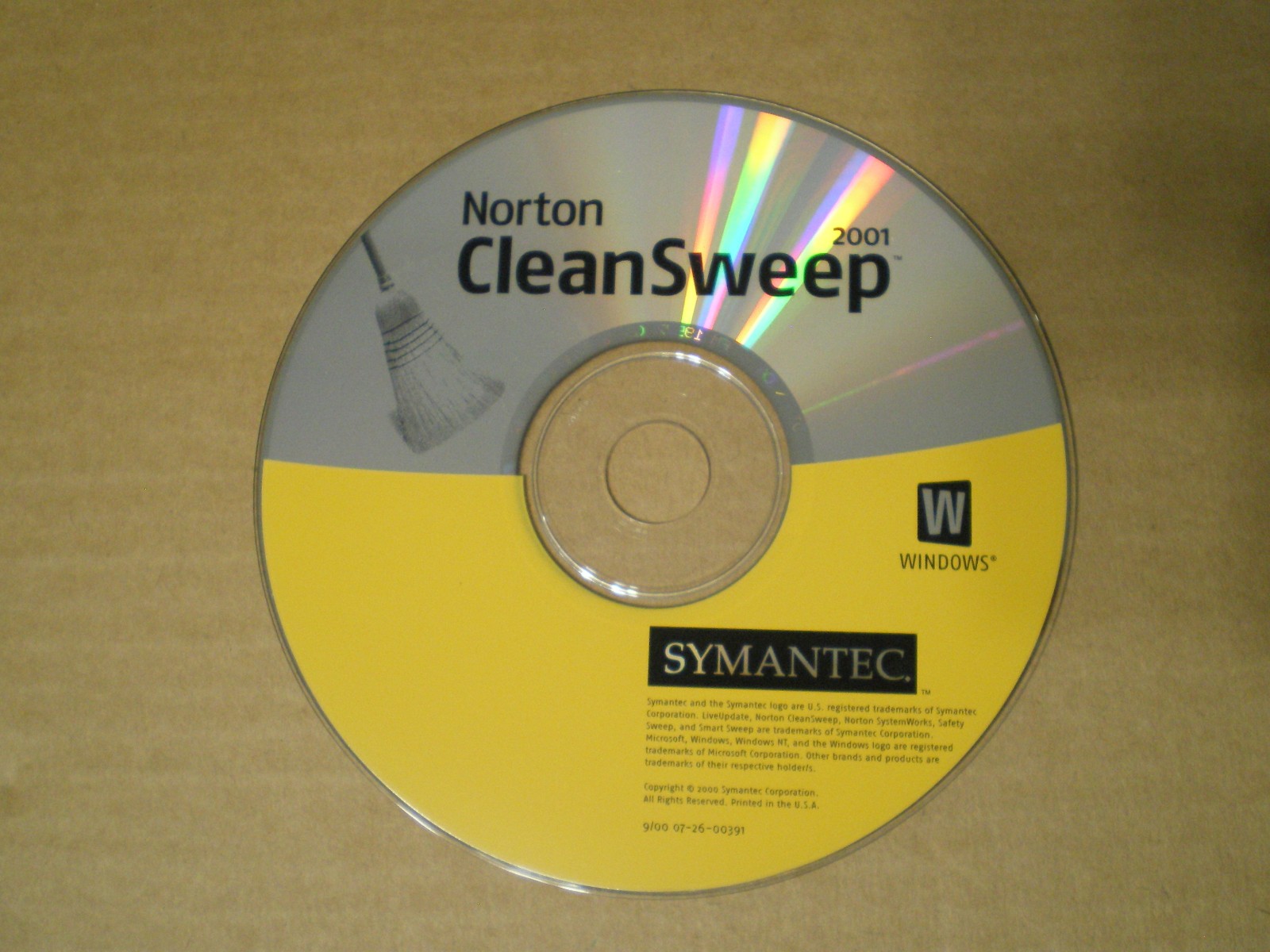 Symantec Norton Clean Sweep 2001 for Windows on CDROM