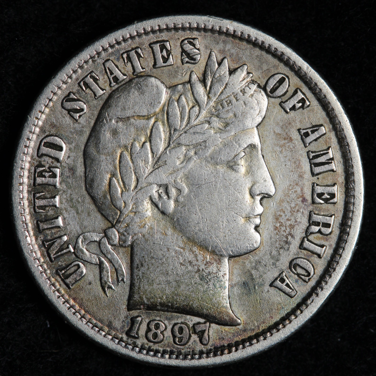 1897 Barber Silver Dime AU E319 VSCS