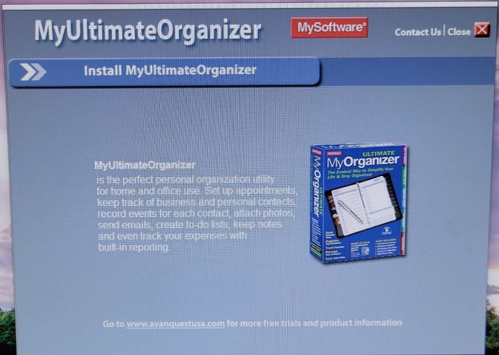 My Software Ultimate My Organizer CD-Rom - Disc Only Used - Good Condition