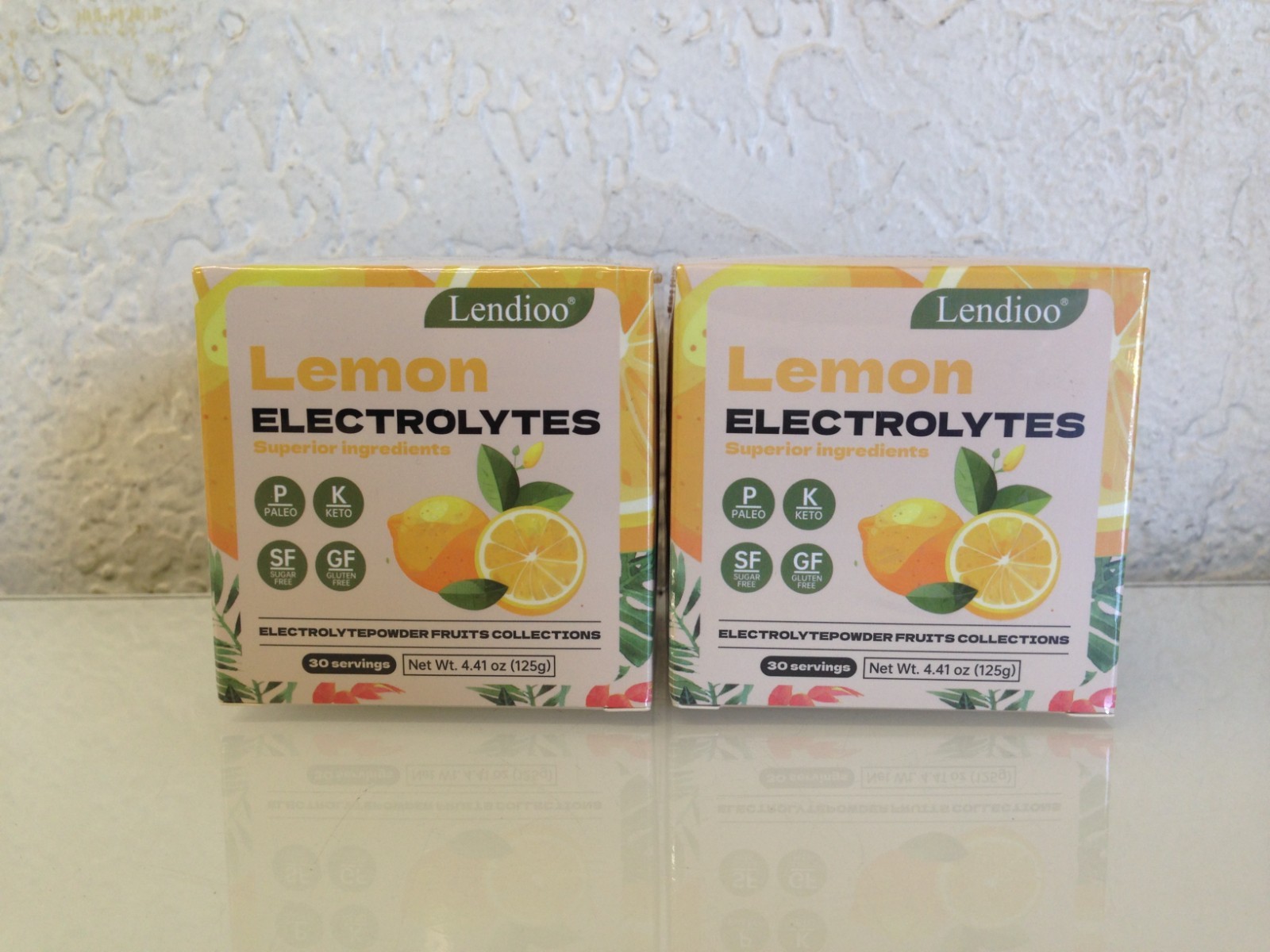 Lemon Flavor Electrolytes Powder 4.41 oz Sugar-Free Gluten-Free - 2 Pack