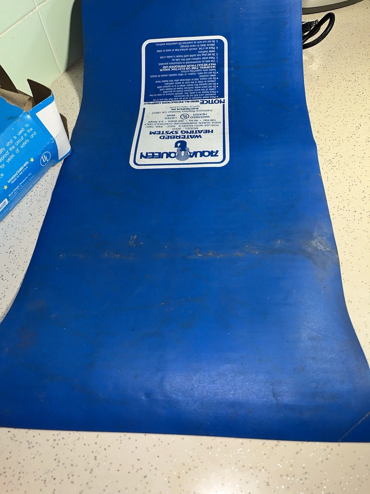 Blue Magic Temperature Control Waterbed Heater Aqua Queen Model 600S *UNTESTED*