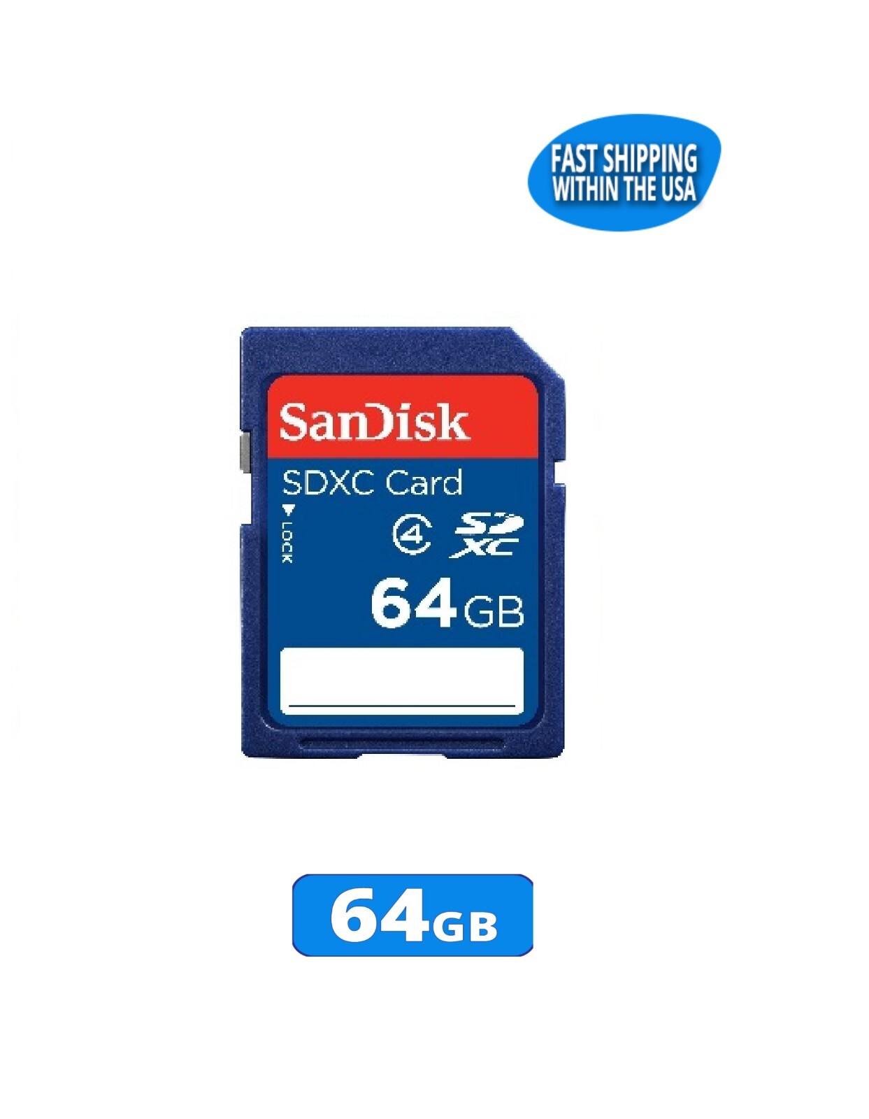64GB Sandisk SD Cards for Digital Cameras / Trail Camera / Computers