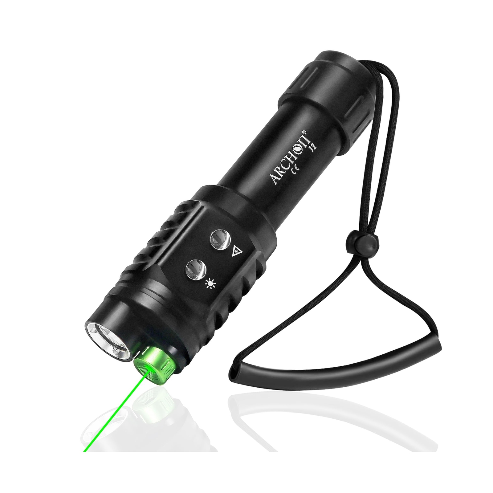 ARCHON J2 Diving Flashlight, 2-in-1 Scuba Dive Light with 1200 Lumens White S...