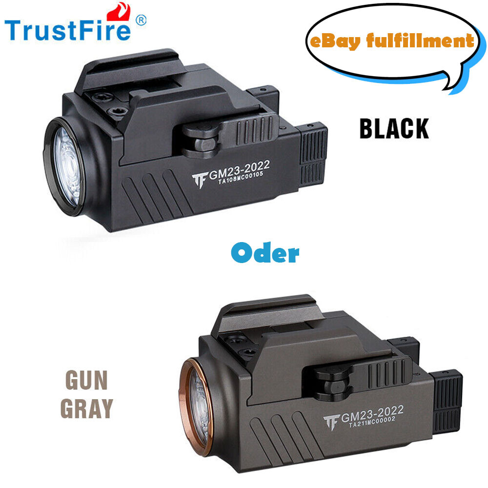 Trustfire GM23 Rechargeable LED Flashlight 800LM Tactical Gun Pistol Light US