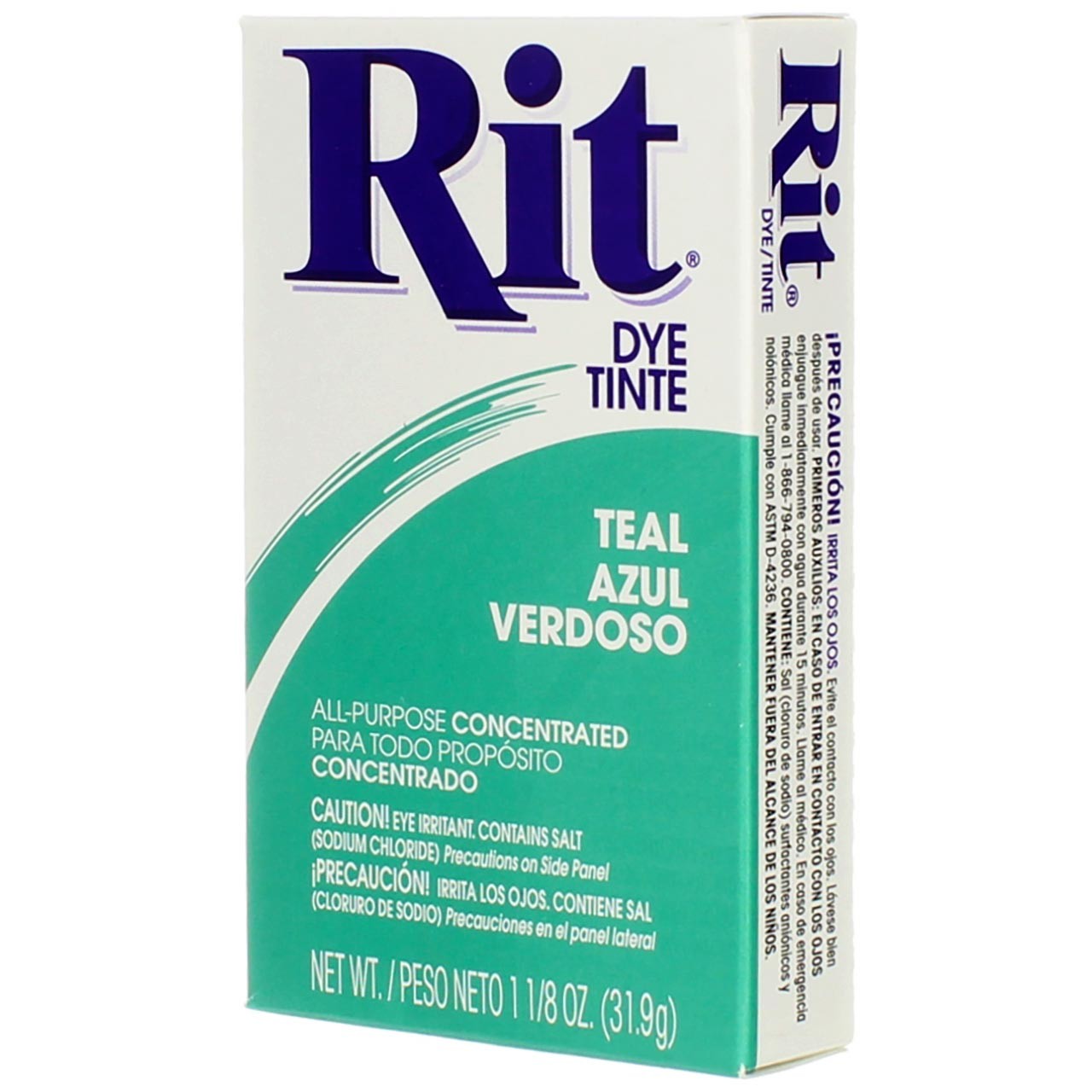 4 Pack Rit All-Purpose Powder Dye, Teal, 1.125 oz