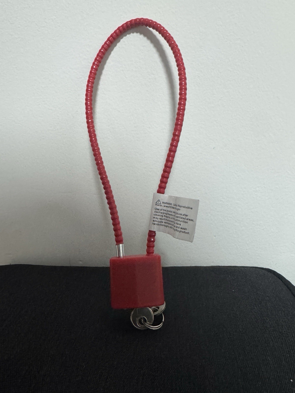 30mm Gun Firearm Rifle Pistol Shotgun Cable Lock w/ Keys