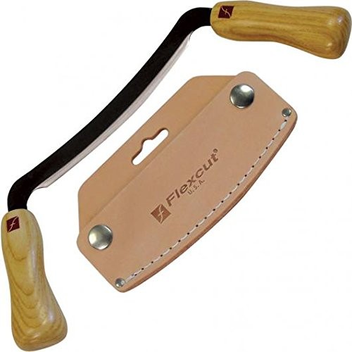 FLEXCUT Wood Carving Tools Set 5-Inch Draw Knife KN16, Ash Wood Handle | 1095