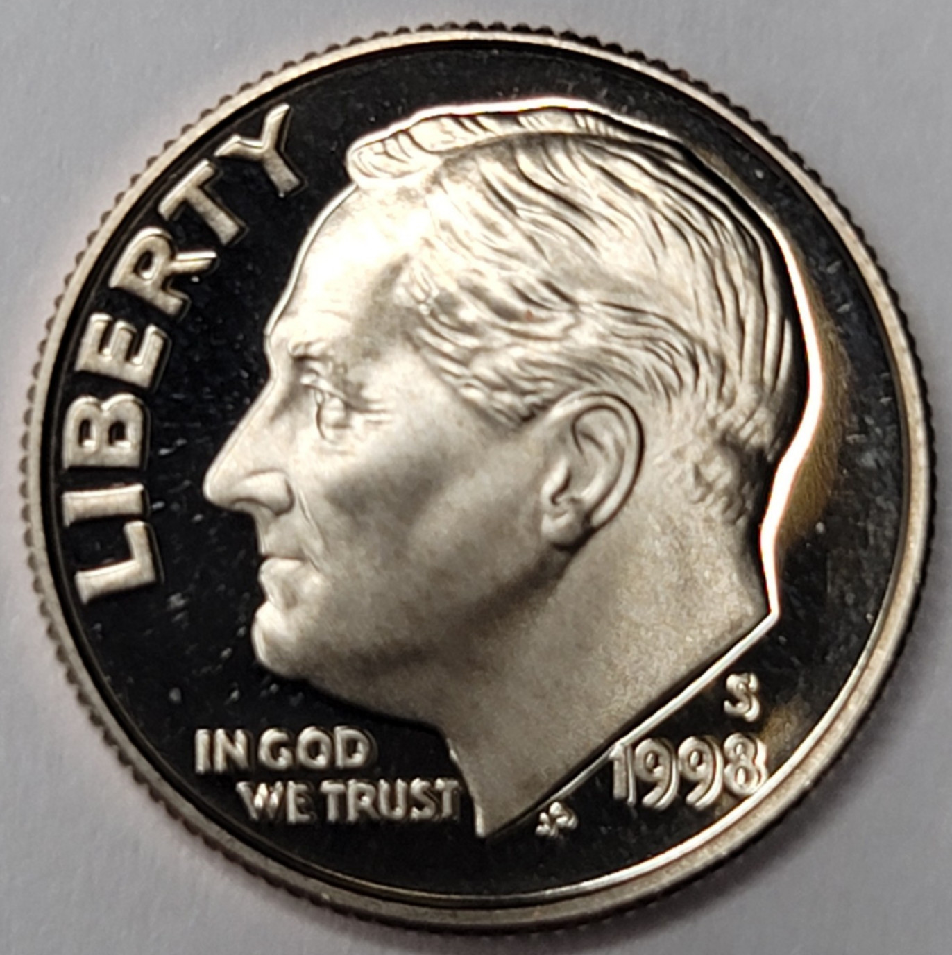 1998 S Gem Proof DCAM Roosevelt Dime - CN-Clad