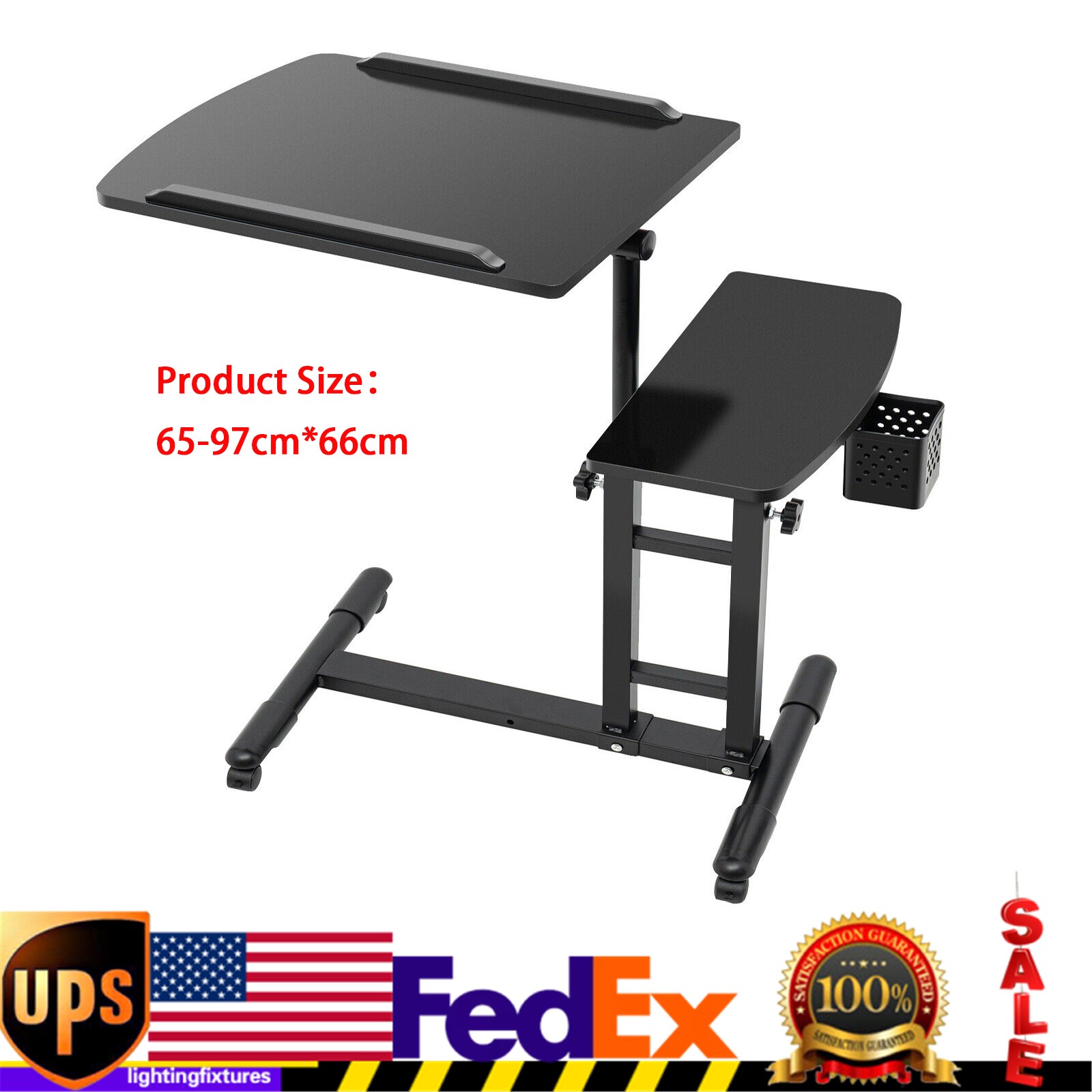 Portable Mobile Tattoo Work Station Arm Rest Stand Desk Table Workbench Tray