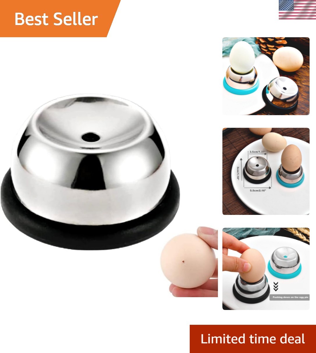Egg Piercer for Raw Eggs, Stainless Steel Egg Poker for Boiling Eggs, Great E...