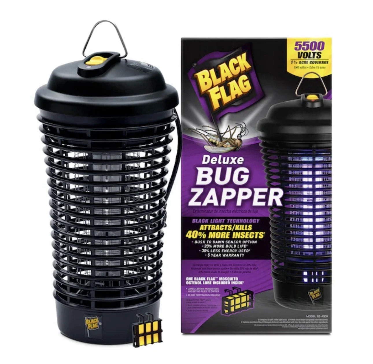 BLACK FLAG 40-Watt Bug Zapper Outdoor Lantern #BZ-40DX (BRAND NEW)