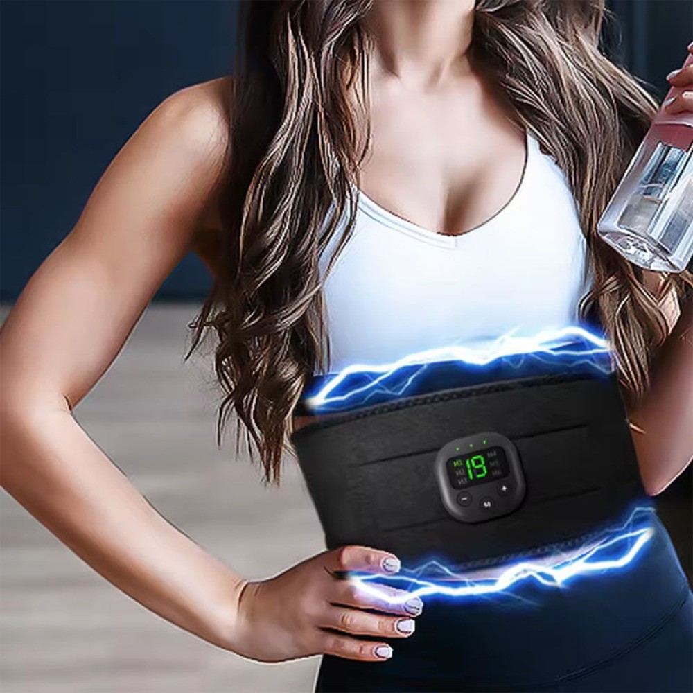 EMS Abdominal Muscle Toning Trainer ABS Stimulator Toner Fitness Binder Gym Belt