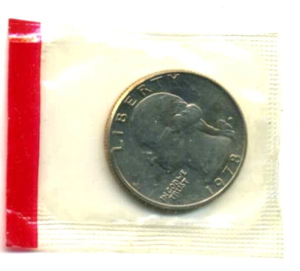 1978 D GEM BU WASHINGTON QUARTER UNCIRCULATED GOVERNMENT SEALED MINT COIN #3193