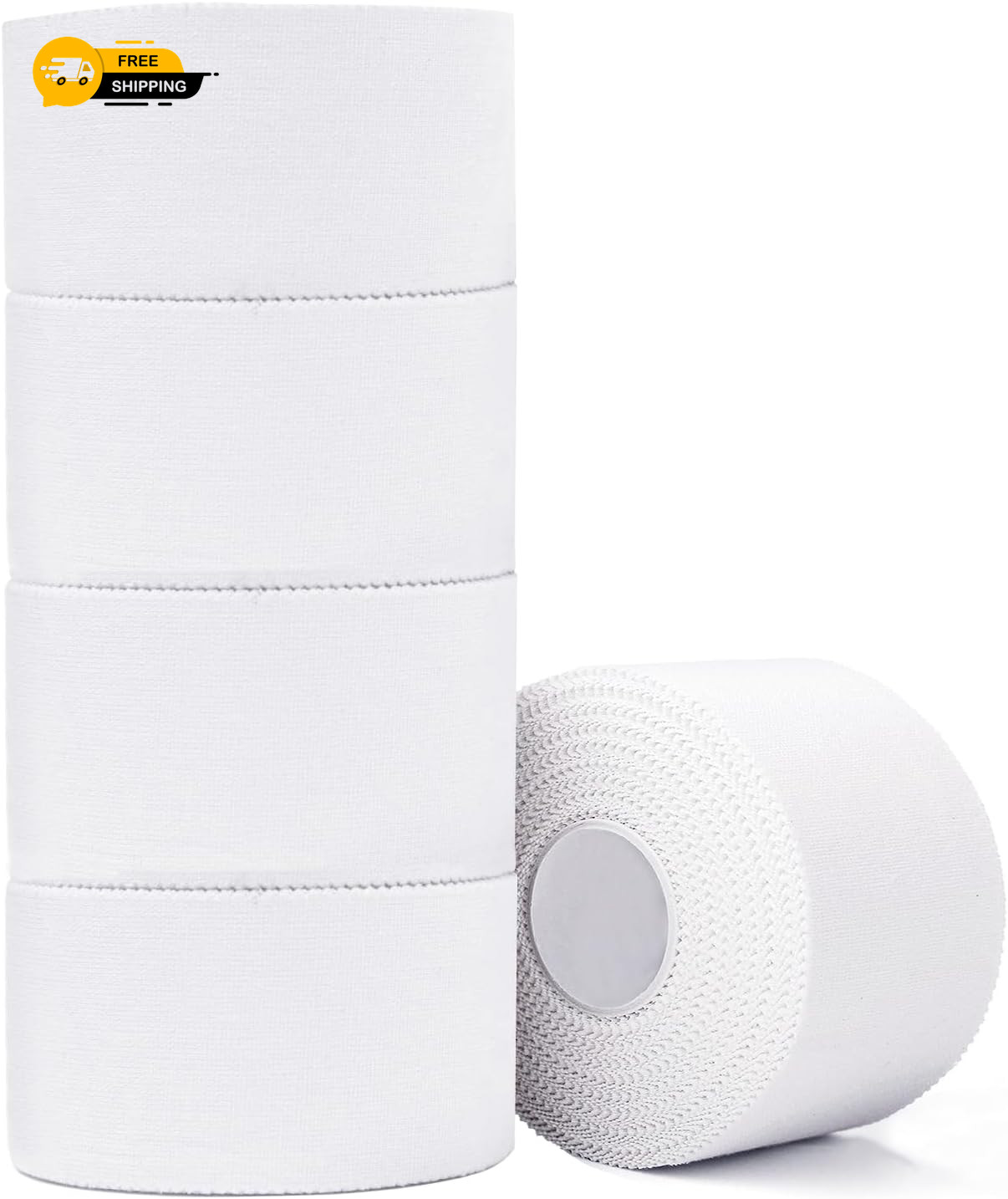 Athletic Tape,5 Pack White Sports Tape,Very Strong No Sticky Residue Wrist Ankle