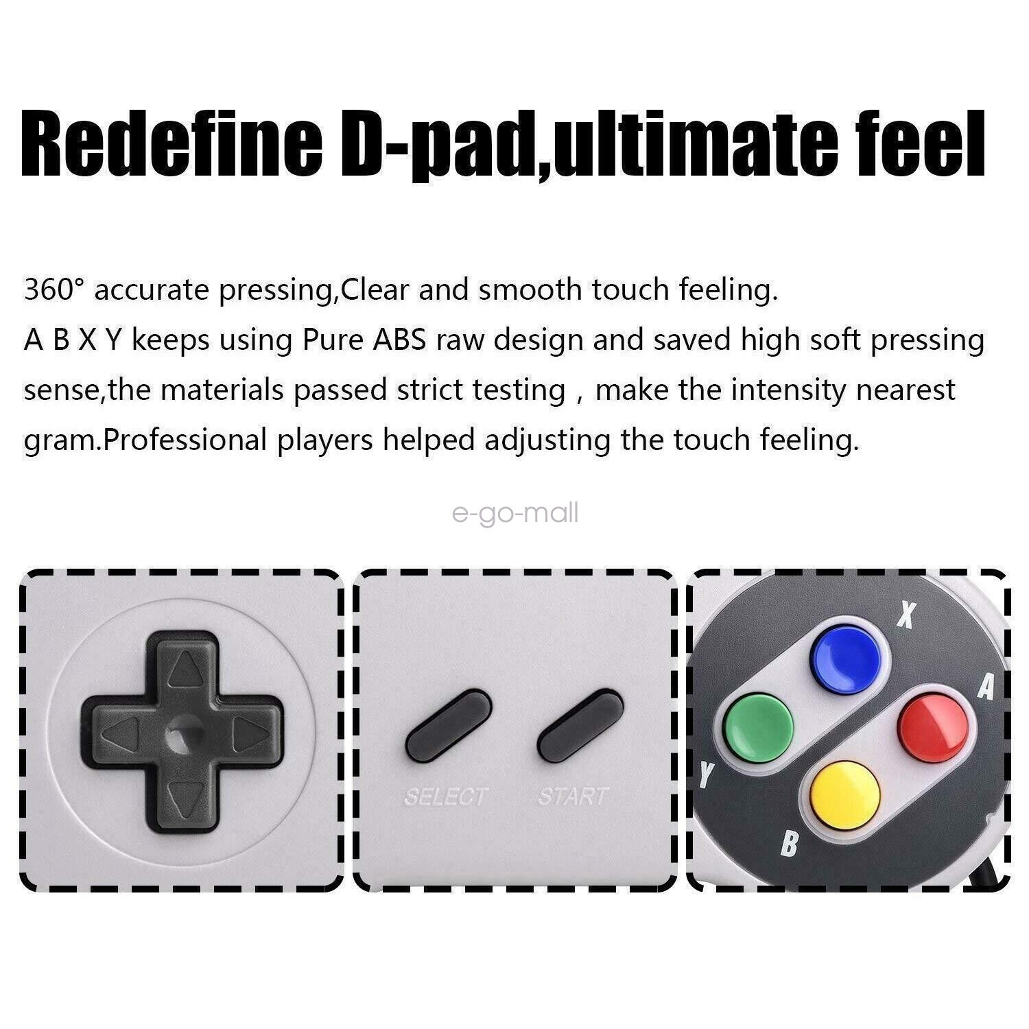 2 Pack Retro Super Nintendo SNES USB Controller for Windows PC Mac Raspberry Pi