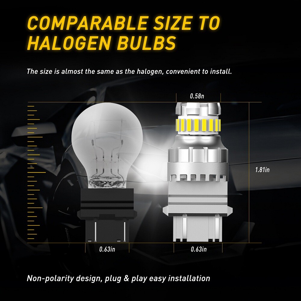 3157 LED Back Up Reverse Lights Bulbs White for Chevy Silverado 1500 1999-2013