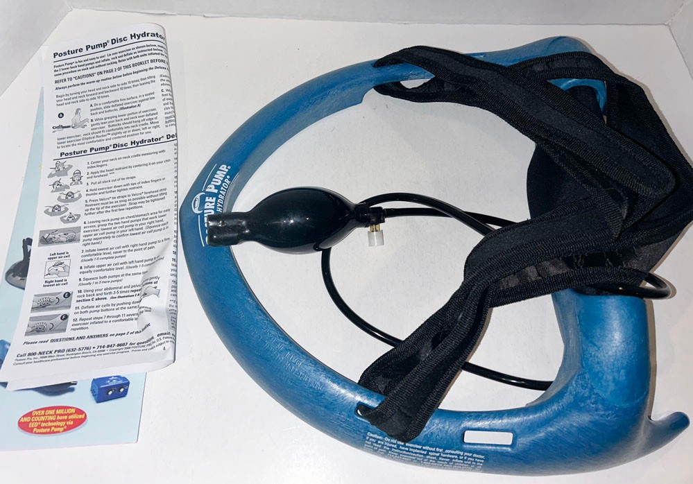Posture Pump Disc Hydrator Neck Model 1000 Excellent In Box. U.S.A. Made!