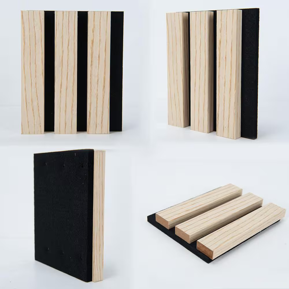 Samples Pack 1/2 Ft.X1/2 Ft.Mdf Decorative Wall Paneling,Multi-Colored Slat Acou
