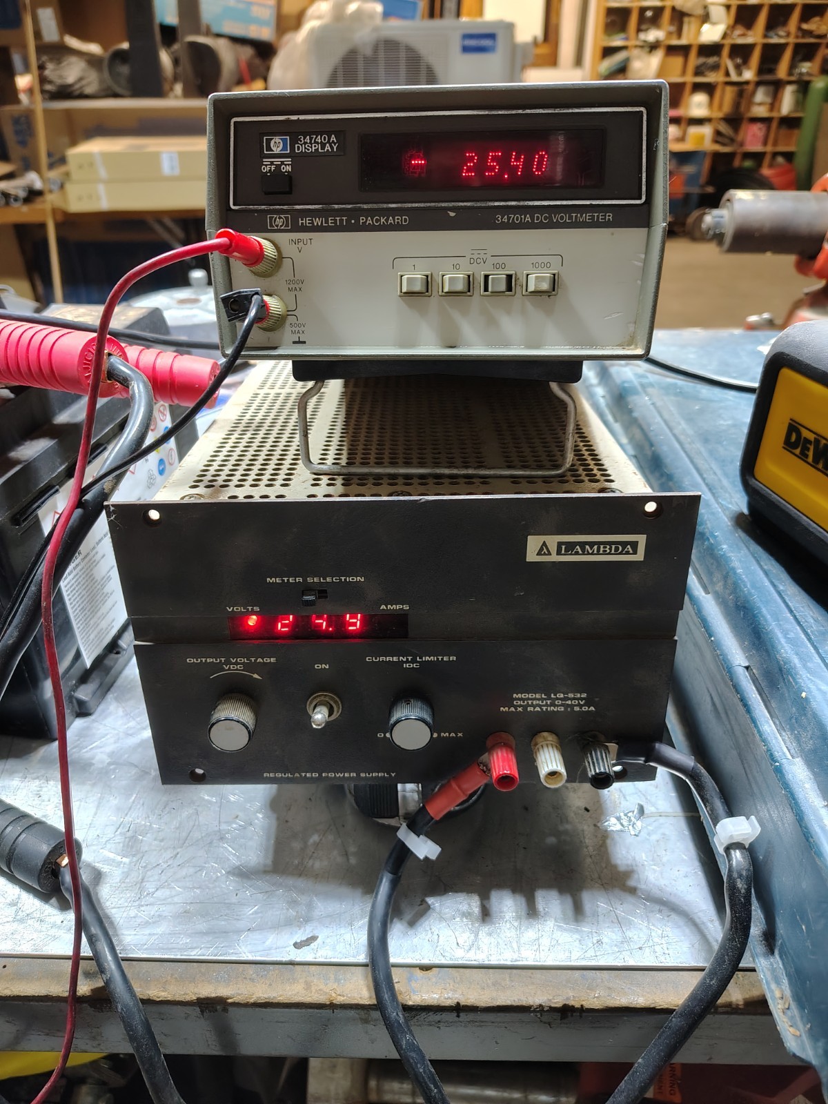 HP 34701A DC Voltmeter w/ 34740A Display – Tested, Working, Power Cord