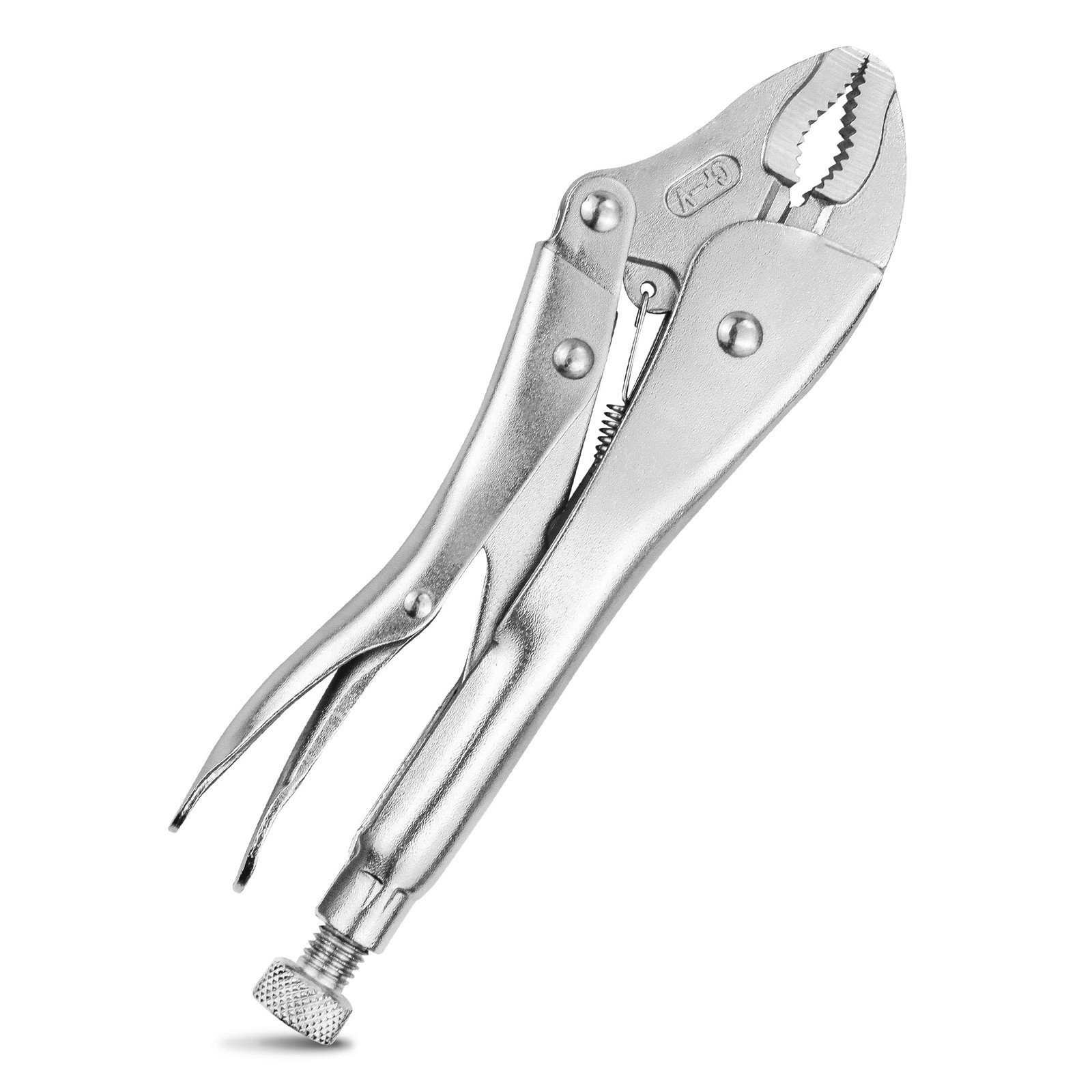 Original Locking Pliers with Wire Cutter, Curved Jaw, 10-Inch, (MY-1-002)