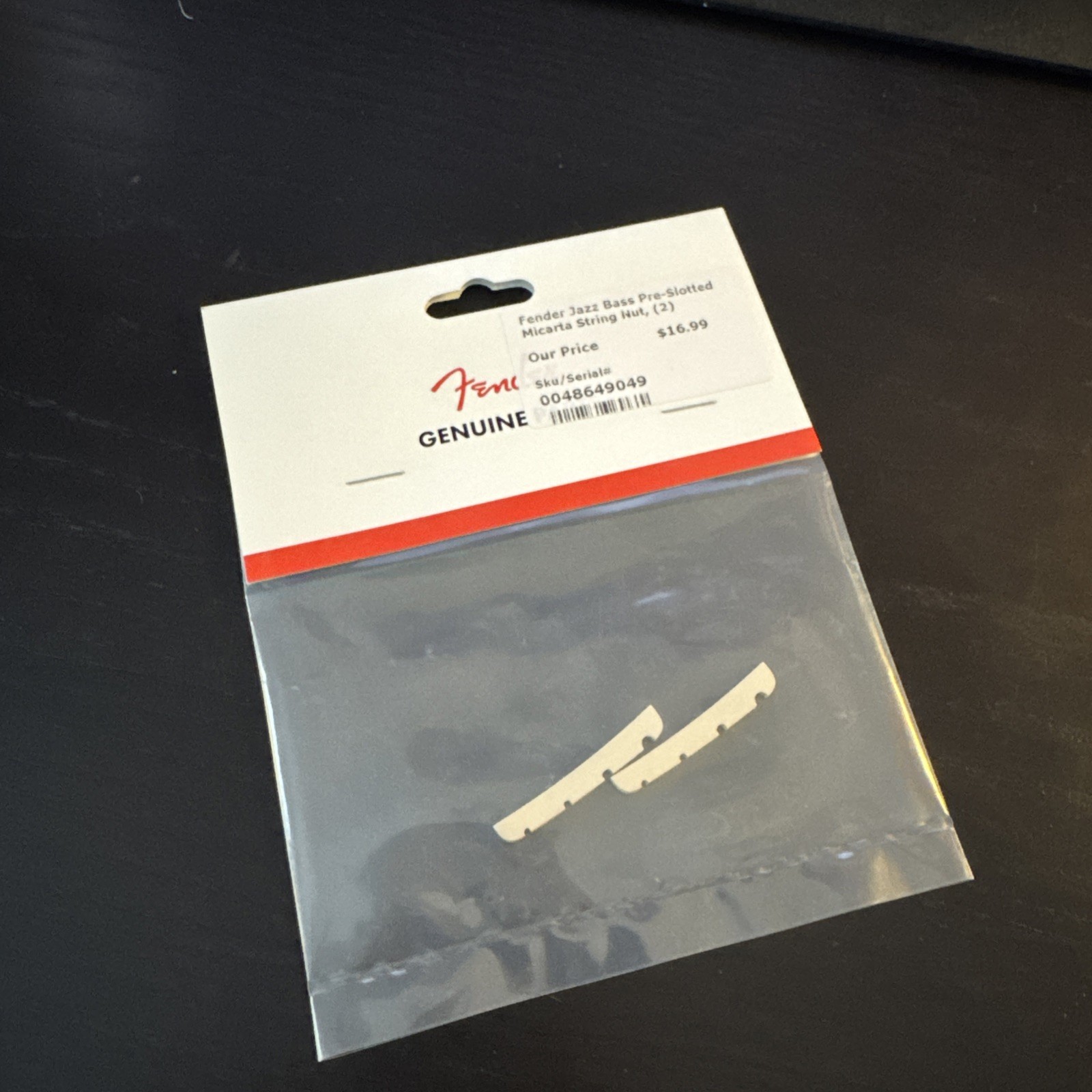 Genuine Fender American Standard Jazz/J Bass Slotted Neck Nut Pack - Pack of 2