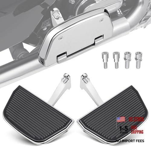 Motorcycle Passenger Floorboard Footboard with Mount Bracket Kit Fit Chrome